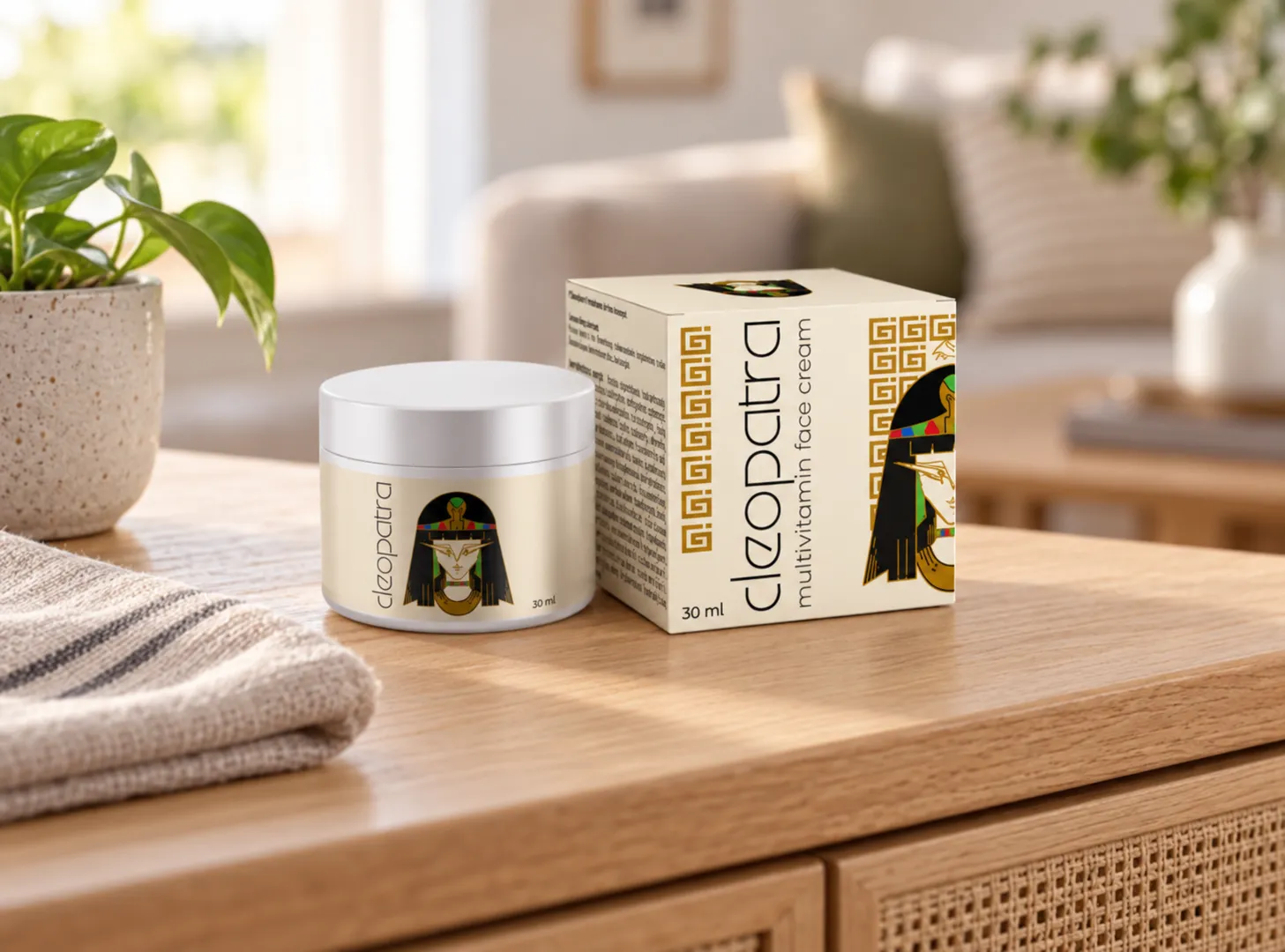 Cleopatra cream — Verpackung im Alltag